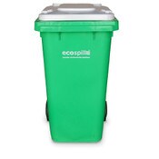 120L Wheelie Bin | 120L Fuel Oil Wheelie Bin | 120LG-W | Lime Green Bin with White Lid | Wheelie Bin for Hydrocarbon Spill Kits | Ecospill Brisbane Sydney Melbourne Perth Canberra Australia